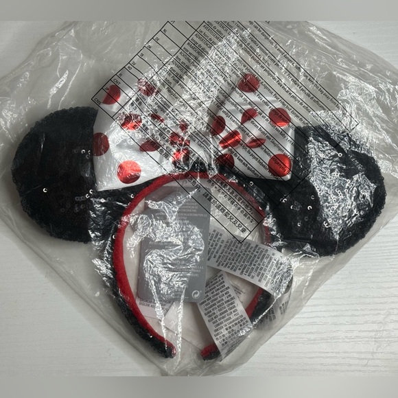 Sequined Polka Dot Minnie Mouse Ear Headband - Picture 8 of 9